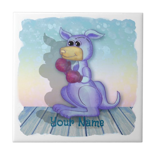 Boxing Kangaroo Tile (Front)