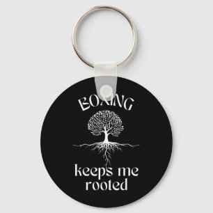 Boxing Keeps Me Rooted Spiritual Tree Fighter Trai Key Ring