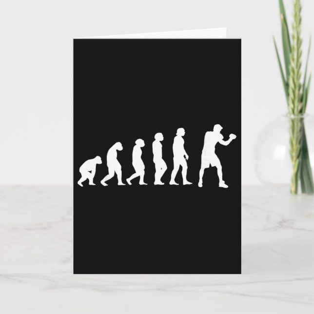 Boxing Kickboxing Evolution Boxing Fight Boxer  Card (Front)