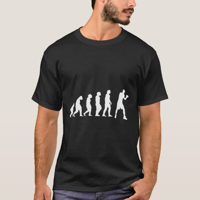 Boxing Kickboxing Evolution Boxing Fight Boxer  T-Shirt (Front)