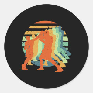 Boxing, Kickboxing, Muay Thai, Men Boys Comt Sport Classic Round Sticker
