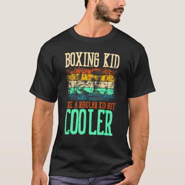 Boxing Kid Like A Regular Kid Gloves Fight Ring Pu T-Shirt (Front)