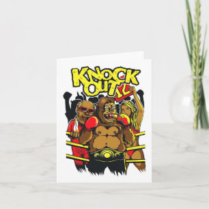 Boxing Knock Out Saying Card