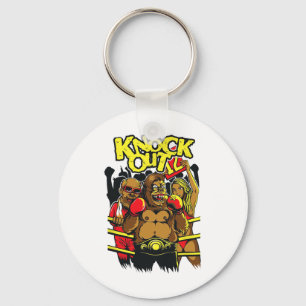 Boxing Knock Out Saying Key Ring