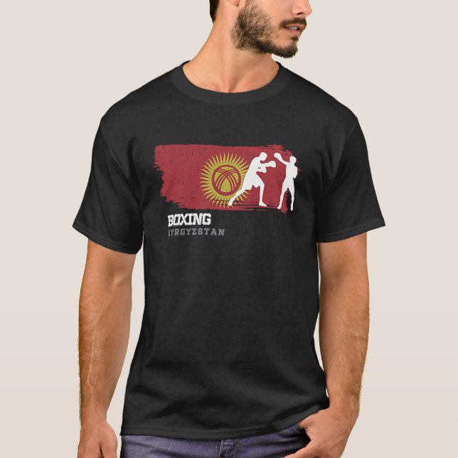 Boxing Kyrgyzstan Combat Sports Fighter Boxing T-Shirt (Front)