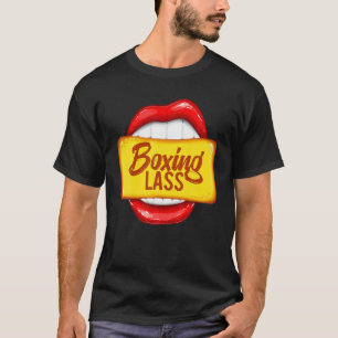 Boxing Lass Big Red Lips Sarcastic Women Pop Art F T-Shirt