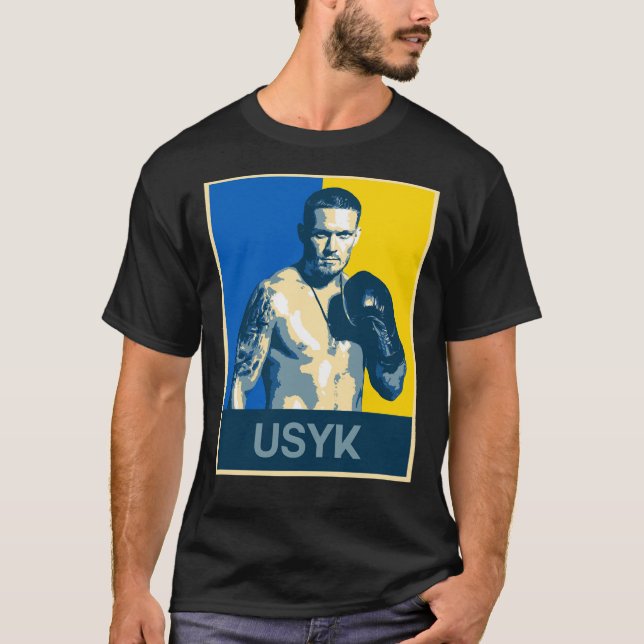 Boxing Legends Oleksandr Usyk (Ukranian Colours) C T-Shirt (Front)