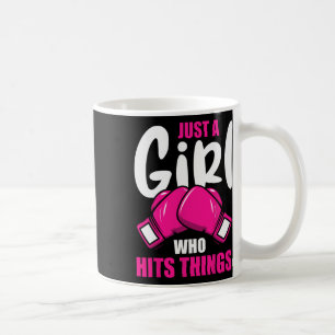 Boxing Lovers Boxing Girl Just A Girl Who Hits Thi Coffee Mug