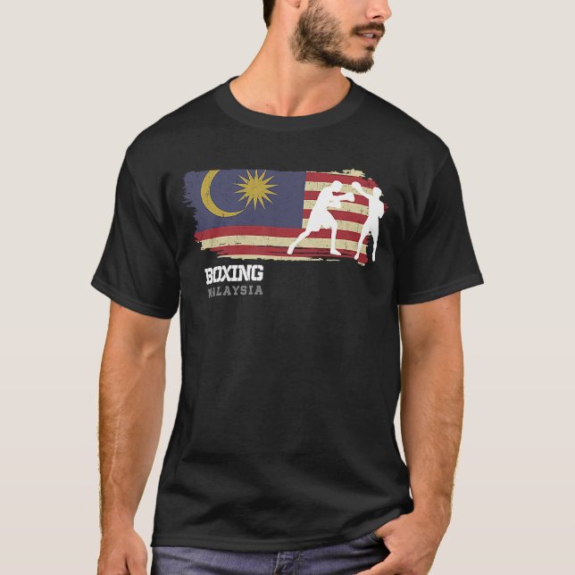 Boxing Malaysia Combat Sports Fighter Boxing T-Shirt (Front)