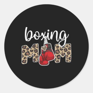 Boxing Mama Proud Boxing Mum Boxing Mother Classic Round Sticker