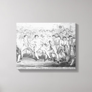 Boxing match between Thomas Futrell & John Canvas Print