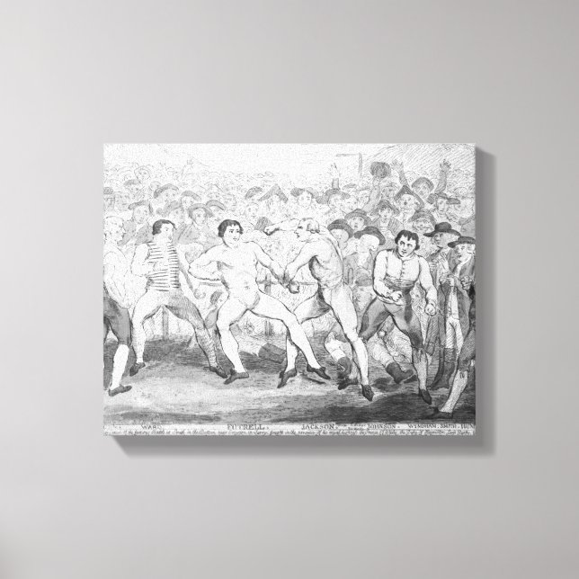 Boxing match between Thomas Futrell & John Canvas Print (Front)