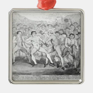 Boxing match between Thomas Futrell & John Metal Tree Decoration