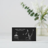 Boxing Match Champion, Boxer, Boxing Trainer Business Card (Standing Front)