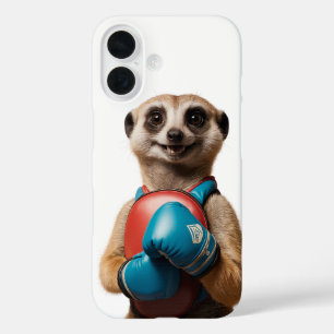 Boxing Meerkat Sports iPhone 16 Case