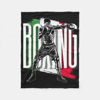 Boxing , Mexican Flag  Fleece Blanket