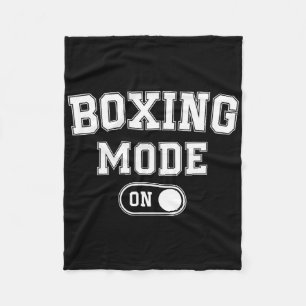 Boxing Mode On Funny Boxer Gift Fighter Coach Trai Fleece Blanket