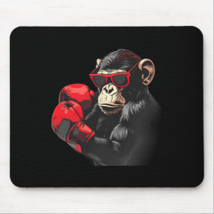 Boxing Monkey Lover Boxing Gloves Kickboxing Funny Mouse Mat