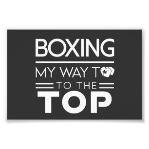 Boxing Motivation Quote Bold Minimal Typography Photo Print