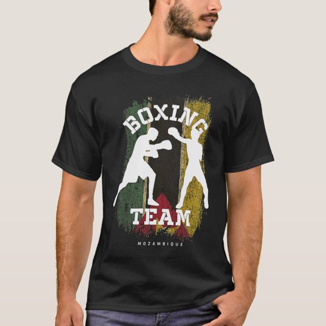 Boxing Mozambique Combat Sports Fighter Boxing T-Shirt (Front)