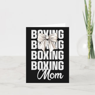 Boxing Mum Coquette Bow Cute Boxing Lovers Mothers Card