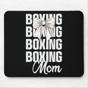 Boxing Mum Coquette Bow Cute Boxing Lovers Mothers Mouse Mat