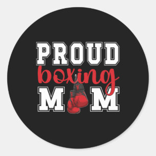 Boxing Mum Proud Boxing Mama Boxing Mother Classic Round Sticker