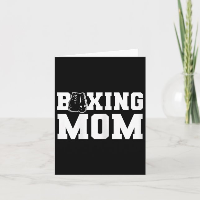 Boxing Mum Supportive And Proud Boxing Parent  Card (Front)