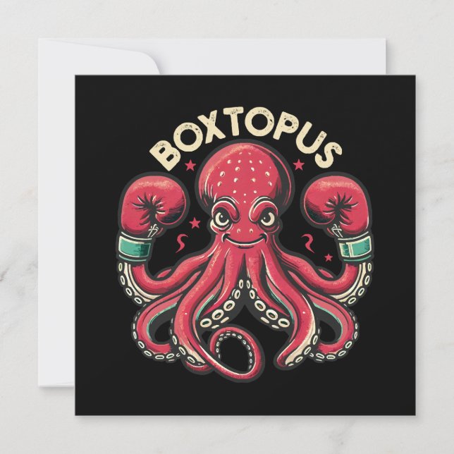 Boxing Octopus - Boxtopus Invitation (Front)