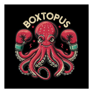 Boxing Octopus - Boxtopus Poster