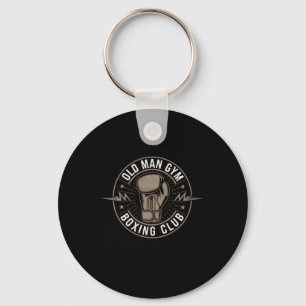 Boxing Old Man Gym Boxing Club Dad Husband Grandpa Key Ring