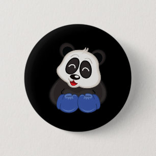 Boxing - Panda Bear  6 Cm Round Badge