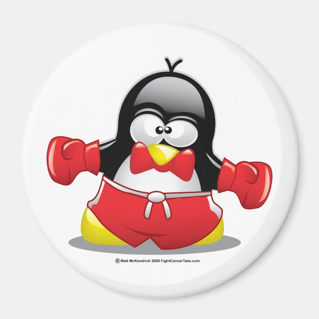 Boxing Penguin Magnet (Front)