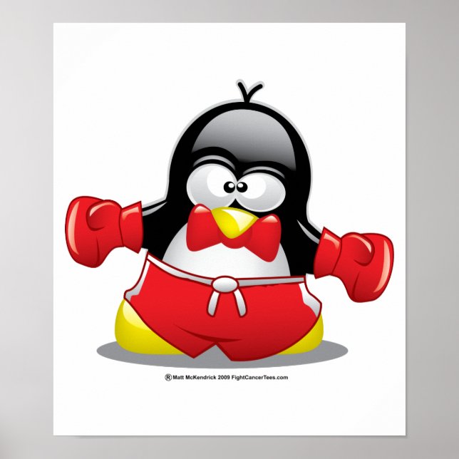 Boxing Penguin Poster (Front)