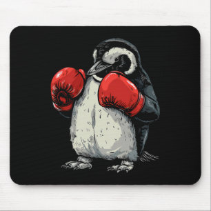 Boxing Penguin With Boxing Gloves Kickboxing Funny Mouse Mat