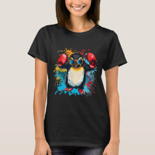 Boxing Penguin With Boxing Gloves Kickboxing Funny T-Shirt