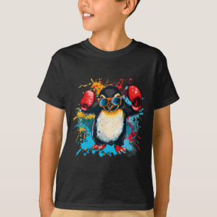 Boxing Penguin With Boxing Gloves Kickboxing Funny T-Shirt