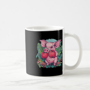 Boxing Pig With Boxing Gloves Kickboxing Funny Box Coffee Mug
