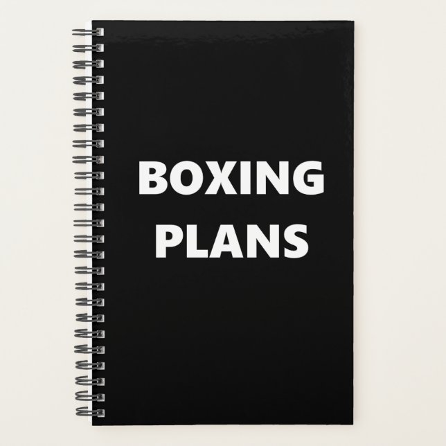 Boxing Planner Sports Theme Boxing Plans (Front)