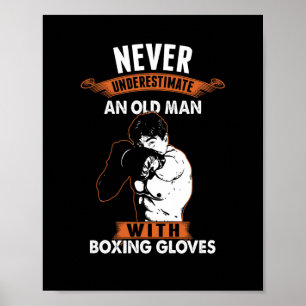 Boxing Player Fan Boxer Comt Sports Kickboxing Old Poster