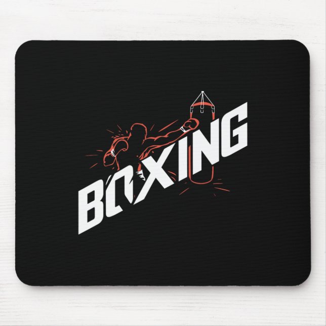 Boxing Punching Byg Boxing Kickboxing Boxing Lover Mouse Mat (Front)