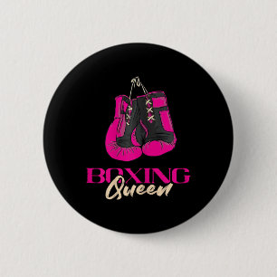 Boxing Queen Kickboxer Kickboxing Boxing Gloves Bo 6 Cm Round Badge