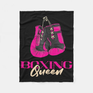 Boxing Queen Kickboxer Kickboxing Boxing Gloves Bo Fleece Blanket