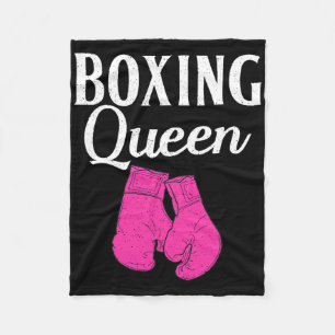 Boxing Queen Sport Fighting Boxer  Fleece Blanket