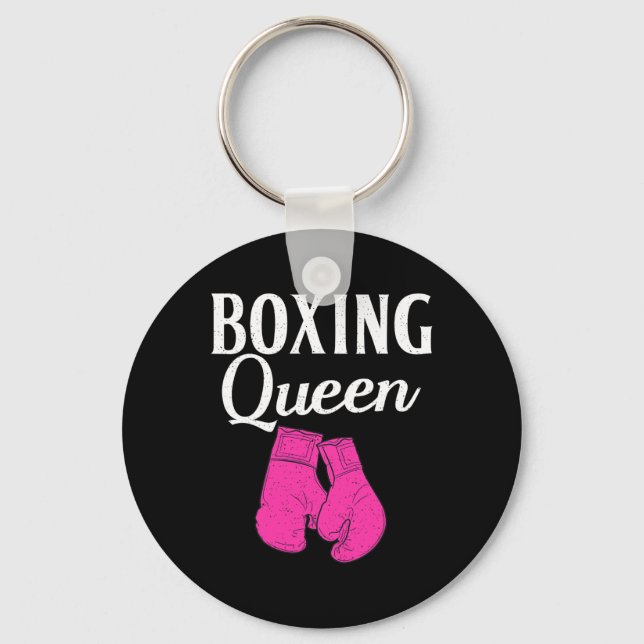 Boxing Queen Sport Fighting Boxer  Key Ring (Front)