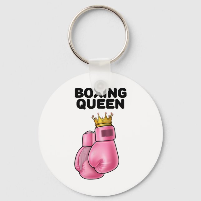 Boxing Queen Womens Boxing Girls Boxer Boxing 1  Key Ring (Front)