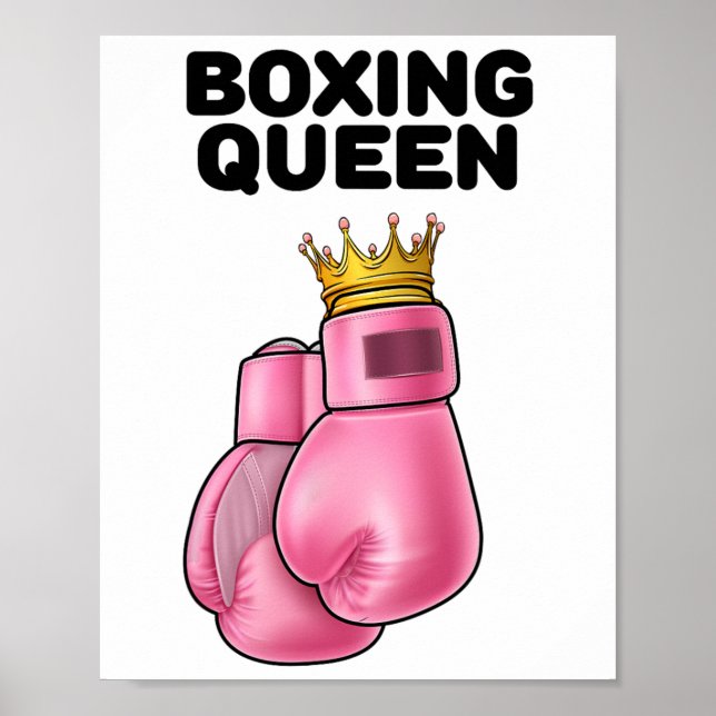 Boxing Queen Womens Boxing Girls Boxer Boxing 1  Poster (Front)