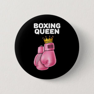 Boxing Queen Womens Boxing Girls Boxer Boxing 6 Cm Round Badge