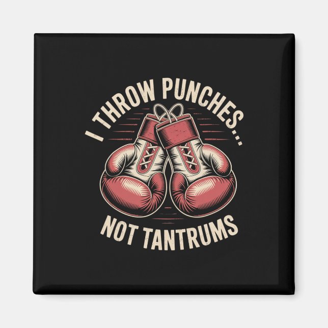 Boxing Quote Meme Strong Punches Zero Drama Punch  Magnet (Front)