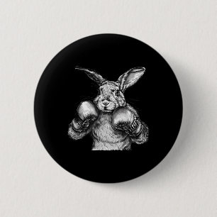 Boxing Rabbit Boxing Gloves Kickboxing Funny Boxer 6 Cm Round Badge